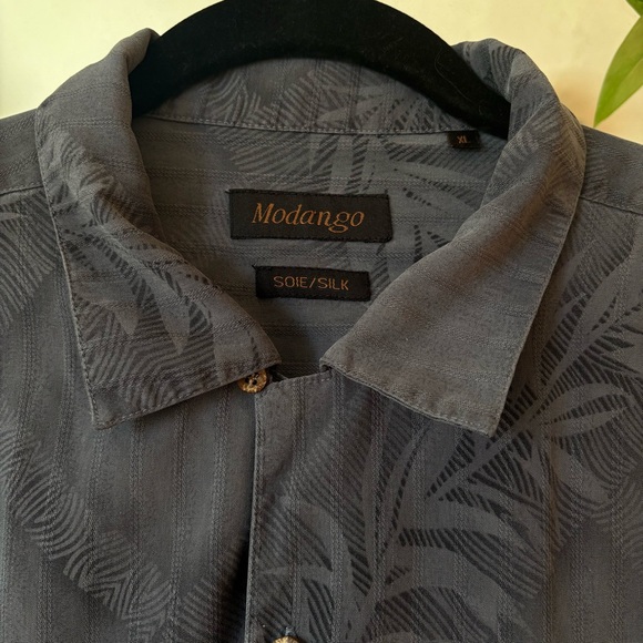 Vintage Modango Silk Beach Button Down Men’s XL - Picture 3 of 5